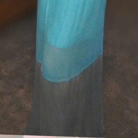 Gypsy 05 silk maxi dress blue and gray tie dye - Picture 2 of 2